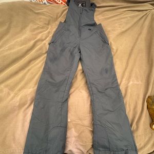 Gray Snow Bib Overalls